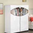 Whitmor 60-inch Extra-Wide Clothes Closet, 60 with White Cover