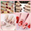 SILPECWEE 20 Sheets Valentine's Day Nail Polish Stickers Decals Nail Wraps for Women Gel Nail Strips Self Adhesive Nail Polish Strips Holiday Manicure Design for Nail Art with 1pc Nail File