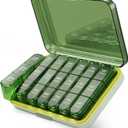 Weekly Pill Organizer 3X a Day, Detachable 7 Day Pill Box 3 Times a Day with Moisture-Proof Design, Portable Light-Proof Daily Pill Case for Pills,Vitamin,Fish Oil and Supplements(Green)