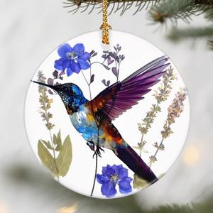 2 x Hummingbird Ornament, Christmas Ornaments: Christmas Tree Decorations, Holiday Decor, Stocking Stuffers, Gift Ideas, Xmas Gift, Hummingbird Lover Gifts & Gifts for Women