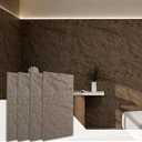 eazart Modern 3D Wall Panels - Faux Stone Look, Waterproof PU Wainscoting for Interior Wall Decor - 4 Pack, 47.24 x 23.62 inches, Grey