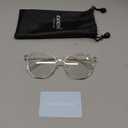 Gaoye Blue Light Blocking Glasses, Retro Round Eyewear Frame Anti Eyestrain Computer Glasses for Women Men - GY1688 (Transparent Frame/Transparent Lens)