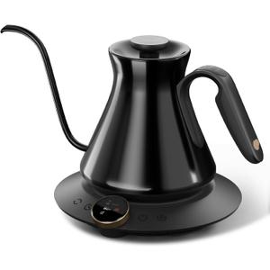 Cocinare FLOW M6 Pro Electric Gooseneck Kettle, 0.5 Temperature Control for Pour-over Coffee & Tea, Stainless Steel Interior, Quick Heating for Boiling Water (Soulages Black) Cocinare FLOW M6 Pro Electric Gooseneck Kettle, 0.5 Temperature Control for Pour-over Coffee & Tea, Stainless Steel Interior, Quick Heating for Boiling Water (Soulages Black)