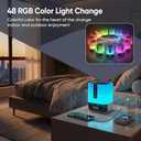 Hetyre Night Light Bluetooth Speaker, 5 in 1 Touch Control Bedside Lamp Dimmable Multi-Color Changing, Bedroom Alarm Clock, Best Birthday Gift Ideas for 10 11 12 13 14 Year Old Teenage Girls/Boys