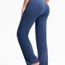 POSHDIVAH Women's Creamluxe Elastic Bottoms Straight Leg Sweatpants High Waisted Yoga Athletic Joggers with Pockets (Blue, XL)