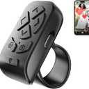 Scrolling Ring Remote for TikTok YouTube Instagram Shorts Video, Scroller Page Turner Clicker for Kindle APP Compatible with iPhone iPad Android Phone, Remote Shutter Control for Phone Camera