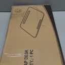 Lap Desk, Lap Desk with Cushion, Fits up to 17 inch Laptop, Pillow Designed, Portable Laptop Stand with Tray, Pad & Phone Holder, Home Office for Bed/Couch/Car/Reading/Writing, Mill Home (Black) (Large)