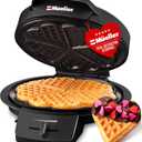 Mueller Heart 5 Waffle Maker, Norwegian Waffle Iron, Adjustable Browning Control & Nonstick, Cool Touch Handle, Easy to Clean, Small Kitchen Appliances