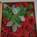 AmyHomie Artificial Flower Dark Red Rose 25pcs Real Looking Fake Roses w/Stem for DIY Wedding Bouquets Centerpieces Arrangements Party Baby Shower Home Decorations