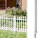 ECOOPTS 32" H Vinyl Picket Fence Post White PVC Post for Picket Fence