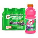 Gatorade Lower Sugar Electrolyte Sports Drink, Rain Berry, 20 fl oz Bottles, (6 Pack), 75% Less Sugar, No Artificial Flavors, No Artificial Sweeteners, No Artificial Colors, Hydration (EXP 08/20/26)