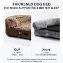 iweepet Orthopedic Dog Beds for Medium & Large Dogs, 41" x 32.6" x 7.7" Supportive Dog Sofa Bed with 28D Egg-Crate Foam, Removable Washable Cover, Waterproof Lining, for Puppy,Senior,Sick, Brown