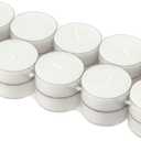 Stonebriar 20 Count Unscented Mega Oversized Clear Cup White Tea Light Candles with 9 Hour Burn Time