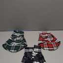 3 Pcs Dog Clothes Plaid Shirt Puppy Clothes Button Up Cat Shirt for Small Pet Dogs Cat Christmas Costume (Small)