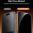 UNBREAKcable Privacy Screen Protector for iPhone 15 Pro Max, Shatterproof Tempered Glass [True 28Anti Spy] [9H Hardness] [Easy Installation Frame] Private Protector for iPhone 15 Pro Max 6.7"-2 Pack