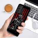 Case Compatible with Samsung Galaxy A13 5G,Pattern Plexiglass Cover for Boys Men,Shockproof Anti-Scratch Case for Samsung Galaxy A13 5G 6.5 inch,American Soldier Flag
