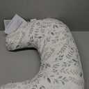 Boppy Nursing Pillow - Ergonomic Bottle & Breastfeeding Pillow with High, Firm, Large Area, Water-Repellent Cushion with Washable Cover; Baby Safety Alliance Verified - Gray Gentle Leaves