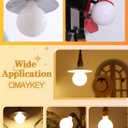 OMAYKEY 12W Dimmable Large LED Globe Bulb, Round Opal Glass Bulb, 85W Equivalent 850 Lumens, 2700K Warm White, E26 Base, Vintage Edison G125/G40 Oversize Globe, Milky LED Filament Light Bulb