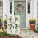 4 x CROWNED BEAUTY Easter Garden Flag He is Risen 12x18 Inch Double Sided Floral Cross Holiday Decoration for Outdoor Lawn Yard