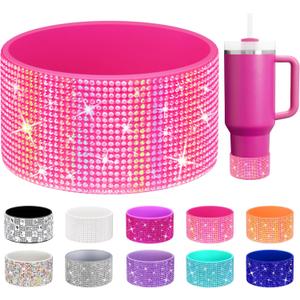 NBOOCUP Shining Diamond Silicone Boot for Stanley Cup 40/30/20 oz, Made for HydroJug Traveler 40/32 oz & Simple Modern 40/30 oz, for Owala Tumbler 40 oz, Bottom Protector for Stanley Cup Accessories
