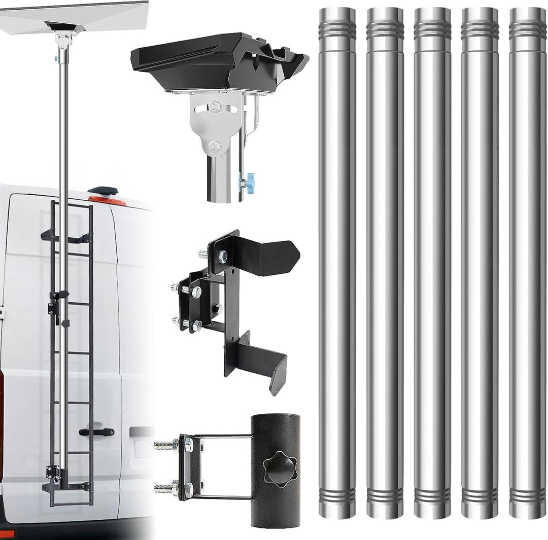 Starlink Gen 3 Pole Mount Kit - Adjustable Design for Easy Installation & Optimal Signal Reception - High Load Capacity, Portable & Perfect for RV Ladder