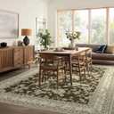 Brown Floral Print Area Rugs for Bedroom Living Room Boho Farmhouse Country Rustic Dining Room Carpet Soft Washable Rugs Non Slip Floor Covering for Nursery Playroom 10x14