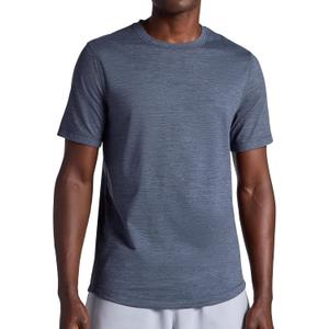 Gaiam Men's Breathe Ease Short Sleeve Crewneck Top, Standard Fit, Stretch Heavyweight Performance Material, XL