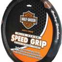 Plasticolor 006733R01 Harley-Davidson Elite Bar & Shield Speed Grip Car Truck SUV Steering Wheel Cover,Black