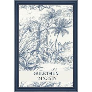 GULETHUN 24x36 Frame, Transitional Modern Design Picture Frames, 24 by 36 Rustic Poster Frame for Home Decor, Blue Vintage Photo Frames, Horizontal or Vertical Display, Choose Size & Color