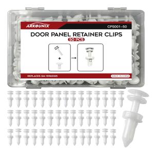 4 x 50PCS Car Door Panel Retainer Clips Compatible with GM Chevrolet Chevy & GMC C/K1500, C/K1500 Suburban 1995-1999, C/K2500, C/K3500, Tahoe, Yukon 1995-2000, and More