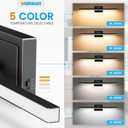 VOLISUN Modern Bathroom Vanity Light 24 inch, Rotatable, 14W Dimmable 5CCT Led Bathroom Light Fixture Over Mirror, Black Bar Vanity Light for Bathroom Mirror Restroom-ETL Certificated