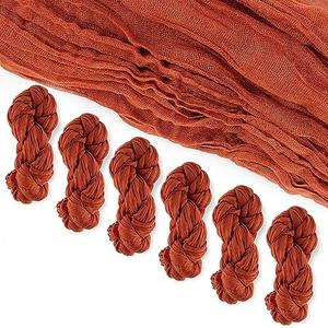 4 Pack Cheese Cloth Table Runners, 10 Foot Cheesecloth Table Runner Boho, Cheesecloth Table Runner 35x120, Terracotta Cheesecloth Table Runner, Terracotta Table Runners, Wedding Arch Draping Fabric