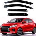 KPY Rain Guards Fit for 2014-2024 Mitsubishi Mirage Hatchback, Out-Channel Window Visors Vent Wind Deflectors 4PC, Car Accessories for 14-24 Mirage Hatchback (Excludes Sedan)