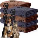 Chumia 8 Pcs Dog Towels for Drying Dogs Cats Pet Towels Bulk Puppy Microfiber Quick Drying Paw Bath Bathing Supplies Absorbent for Medium Pets(Brown, Gray,40 x 24 Inch)