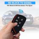 Silicone Key Fob Cover Compatible with 2021 2022 2023 2024 2025 Chevy Tahoe Suburban Key Shell Accessories Key Fob Cover Case Protector Rubber Fob Protector 6 Button (Pink)