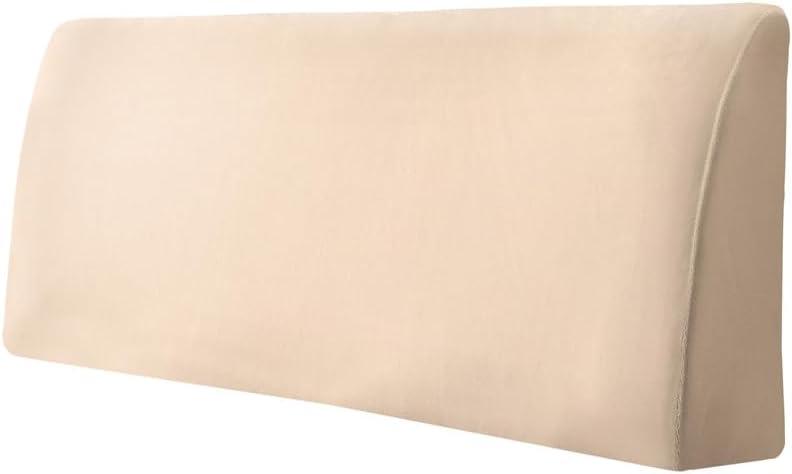 DUJUIKE Headboard Cover for Queen Bed, Stretchy Velvety Headboard Slipcover, Dustproof Durable Protector Cover for Bed Headboard, Velvet Soft Fabric (Camel) (Queen Headboard Length (59"-67"))