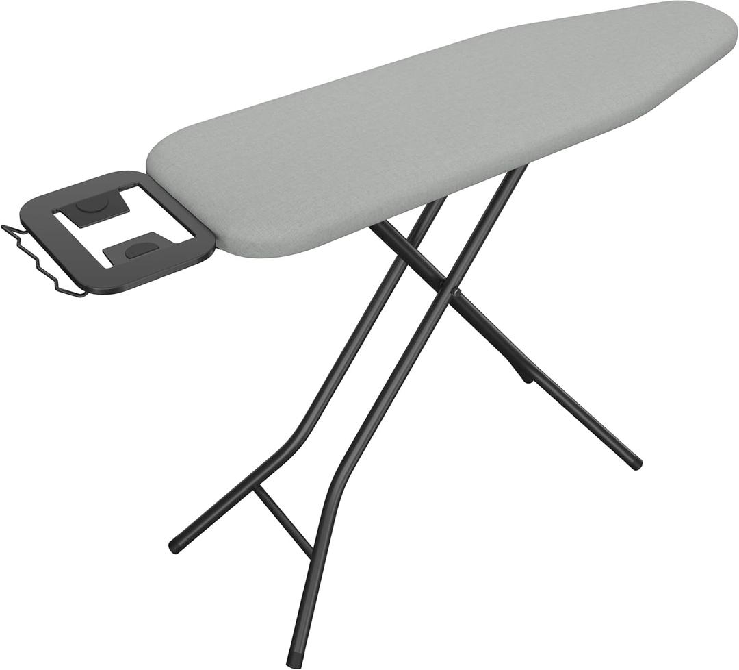 Yaheetech Foldable Ironing Board, Heavy Duty Iron Board with 9 Adjustable Heights, 4 Layer Cover and Safety Iron Rest, 52X14 Compact and Space Saver Iron Board for Home Laundry Room Use, Gray (52"L x 14"W)