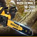 12-Inch Cordless Electric Brushless Chainsaw Compatible with Dewalt 18-20V Batteries, High-Power 20V Cordless Chainsaw for Wood Cutting, Tree Trimming and Yard Garden Maintenance(No Battery Included)