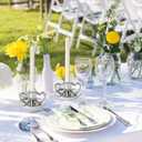 Vintage Candlestick Silver Candle Holder Taper Candle Sticks Holder Decor Table Centerpiece Wedding Festive Christmas Mantel Decoration Or Home Decor