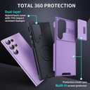 Slide Camera for Samsung Galaxy Note 10+ Plus Case, 2 in 1 Military Drop Shockproof Heavy Duty Protection Anti-Fingerprint Funda Cover for Samsung Galaxy Note 10 Plus, Purple