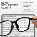 NOVIVON ActiveFit Reading Glasses for Men - Blue Light & UV Protective Readers with Bonus Case & Cloth, +1.75