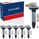 Ignition Coils UF646 and Iridium Spark Plug SP534 Replacement for 3.5 V6 Turbo 20112017 with Ford F150 Ecoboost Expedition Explorer Flex Taurus Transit, withLincoln MKS MKT Navigator  Set of 6