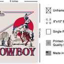 Poster Master Vintage Poster - Retro Western Print - Cowboy, Funky Wild West, Rodeo, Trendy, Aesthetic - 8x10 UNFRAMED Wall Art - Gift for Friend - Wall Decor for Kitchen, Bar, Pub