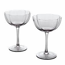 Gallery Tabletops  2 Piece Gray Couple Glass Set