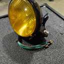 5" Round Motorcycle LED Headlight, Keenso 12V Universal Retro motorcycle headlight Front Head Lights (Amber len)