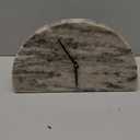 Bloomingville Decorative Half Moon Marble Mantel Clock, Beige and Black (10"W x 6"H)