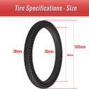 22x1.5/25-470 Bike Honeycomb Solid Bike Tire Airless Anti-Puncture | High-density durable rubber, Shock absorption, Non-slip tread, With tire lever, Fit for 25mm rim groove width