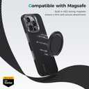 BENKS ArmorPop Magnetic Phone Grip & Stand for MagSafe, 360 Rotation Adjustable Phone Ring Holder for iPhone 17/16/15/14/13/12 Series, Durable Kevlar Design