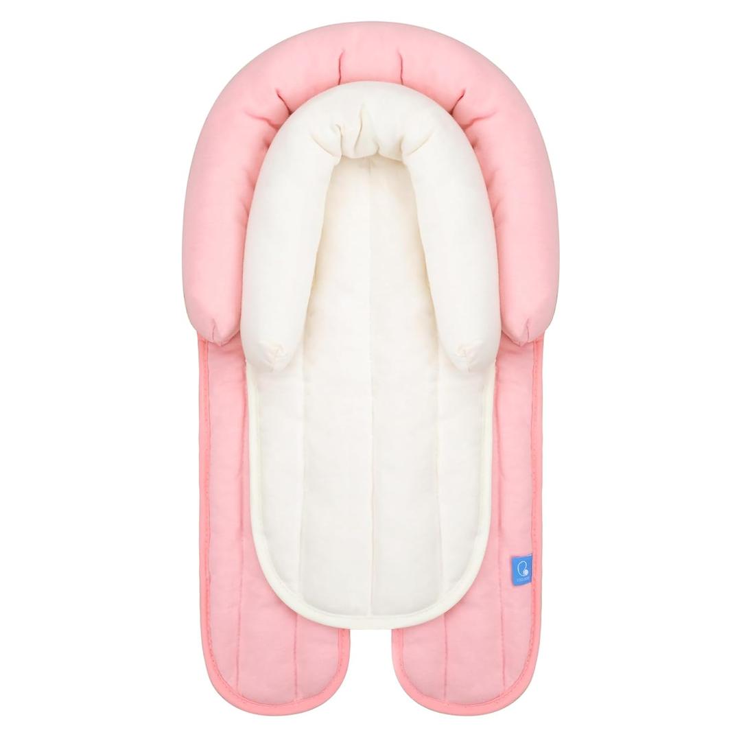COOLBEBE Upgraded 2-in-1 Babybody Supports for Newborn Infant - Extra Soft Breathable Car Seat Insert Cushion Pad, Perfect for Carseat, Stroller, Swing, Bouncer, Pink COOLBEBE Upgraded 2-in-1 Babybody Supports for Newborn Infant - Extra Soft Breathable Car Seat Insert Cushion Pad, Perfect for Carseat, Stroller, Swing, Bouncer, Pink