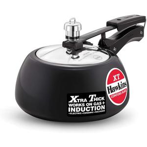 Hawkins Contura Black XT Pressure Cooker, Hard Anodised Inner Lid Cooker, Small Induction Cooker, Handi Cooker, Black CXT20 2 Litre